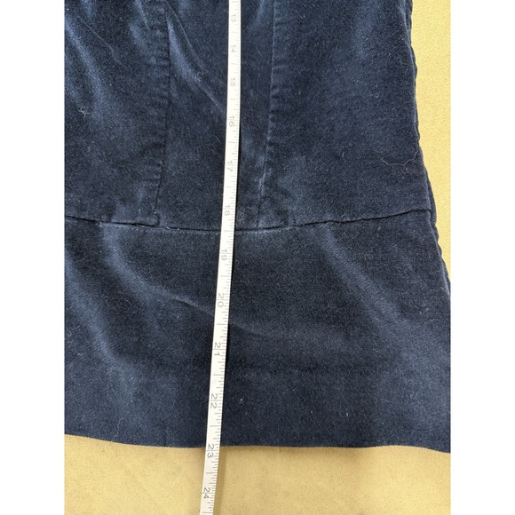 Vintage Talbots Blue Equestrian Velvet Flare Waist Short Button Jacket. Sz 14 - Picture 11 of 12